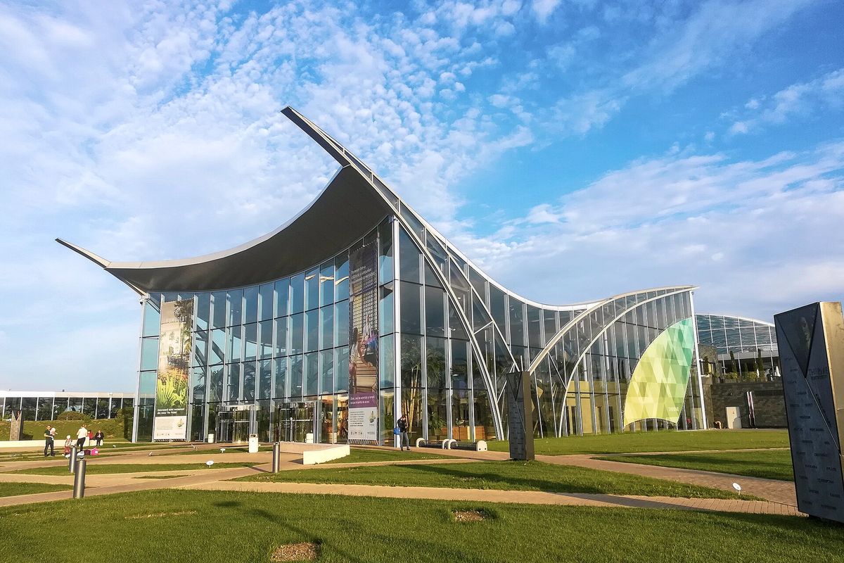 L'esterno di Therme București a Balotești, a nord di Bucarest