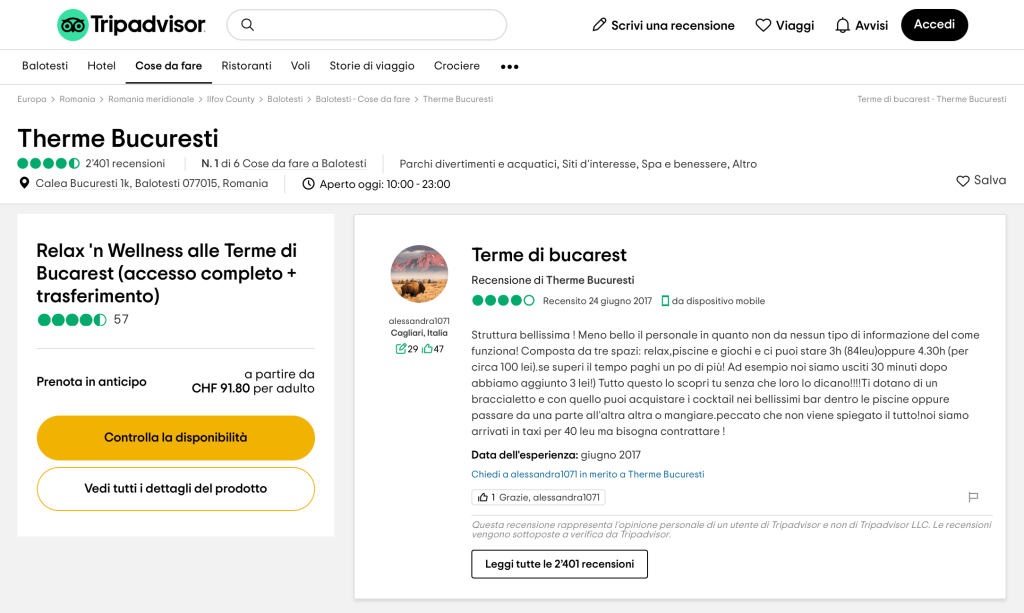 Recensioni e Valutazioni su Tripadvisor